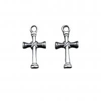 Zinc Alloy Cross Pendants, antique silver color plated, vintage & DIY Approx 