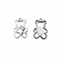 Zinc Alloy Animal Pendants, Bear, antique silver color plated, vintage & DIY & hollow Approx 