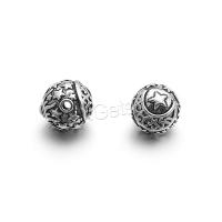 Sterling Silver Spacer Beads, 925 Sterling Silver, Round, Antique finish, vintage & DIY Approx 1.5mm 