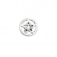 Zinc Alloy Jewelry Pendants, pentagram, antique silver color plated, vintage & DIY & hollow Approx 