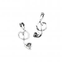 Zinc Alloy Jewelry Pendants, Music Note, antique silver color plated, vintage & DIY Approx 