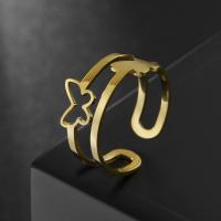 Edelstahl Fingerring, 304 Edelstahl, Vakuum-Ionen-Beschichtung, Modeschmuck & für Frau, keine, 10.7mm, verkauft von PC