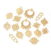 Zinc Alloy Charm Connector, gold color plated, DIY & 1/1 loop & 1/5 loop, golden 