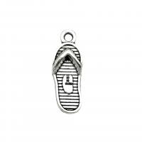 Zinc Alloy Jewelry Pendants, Slipper, antique silver color plated, DIY Approx 2mm, Approx 