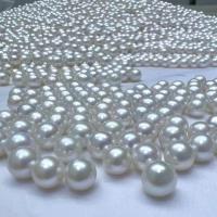 Round Cultured Freshwater Pearl Beads, DIY white 