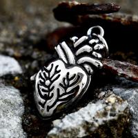 Stainless Steel Heart Pendants, 304 Stainless Steel, polished, vintage & DIY 