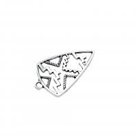 Zinc Alloy Jewelry Pendants, Triangle, antique silver color plated, vintage & DIY & hollow Approx 