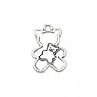 Zinc Alloy Animal Pendants, Bear, antique silver color plated, DIY & hollow Approx 1.5mm, Approx 