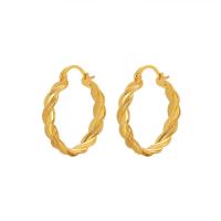 Brass Hoop Earring, plated, fashion jewelry & for woman 