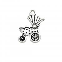 Zinc Alloy Jewelry Pendants, Baby Pram, antique silver color plated, vintage & DIY Approx 