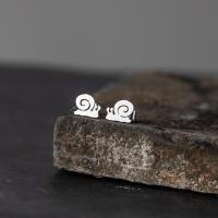 Pendientes de Perno de Aleación de Zinc, Caracol, chapado, Joyería & para mujer, más colores para la opción, 9x7mm, Vendido por Par