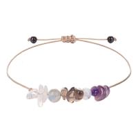 Pulsera de Piedras Preciosas, Cordón de cera, con Piedras preciosas, 12 Signos del Zodíaco, ajustable & para mujer, longitud:aproximado 15-30 cm, Vendido por UD