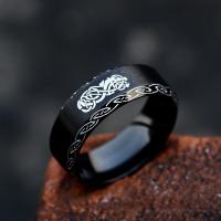 Anillo de dedo de acero Titanium de, Partículas de acero, Recubrimiento iónico al vacío, Vintage & diverso tamaño para la opción & para hombre, más colores para la opción, tamaño:7-13, Vendido por UD