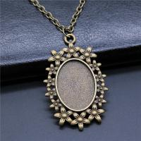 Zinc Alloy Pendant Cabochon Setting, plated, vintage & DIY 