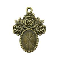 Zinc Alloy Pendant Cabochon Setting, plated, vintage & DIY 