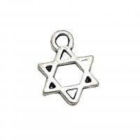 Zinc Alloy Jewelry Pendants, Hexagram, antique silver color plated, vintage & DIY & hollow Approx 