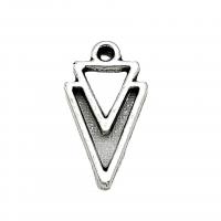 Zinc Alloy Jewelry Pendants, Triangle, antique silver color plated, vintage & DIY & hollow Approx 