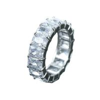 Cubic Zirconia Micro Pave Brass Finger Ring, Geometrical Pattern, plated & micro pave cubic zirconia & for woman US Ring 