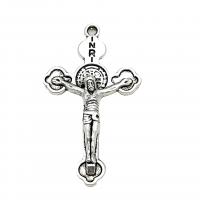 Zinc Alloy Cross Pendants, antique silver color plated, vintage & DIY Approx 