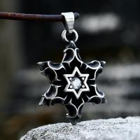 Stainless Steel Pendants, 304 Stainless Steel, Hexagram, vintage & DIY & with rhinestone 