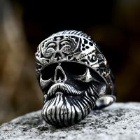 Anillo de dedo de acero Titanium de, Partículas de acero, pulido, estilo punky & diverso tamaño para la opción & para hombre, tamaño:7-13, Vendido por UD