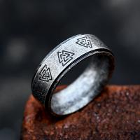 Anillo de dedo de acero Titanium de, Partículas de acero, Recubrimiento iónico al vacío, Vintage & diverso tamaño para la opción & para hombre, más colores para la opción, 8mm, tamaño:7-13, Vendido por UD