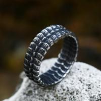 Anillo de dedo de acero Titanium de, Partículas de acero, Dragón, pulido, Vintage & diverso tamaño para la opción & para hombre, tamaño:7-13, Vendido por UD