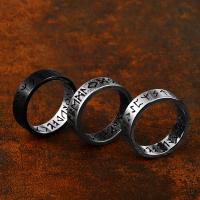 Anillo de dedo de acero Titanium de, Partículas de acero, Recubrimiento iónico al vacío, Vintage & diverso tamaño para la opción & para hombre, más colores para la opción, tamaño:7-13, Vendido por UD