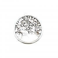 Zinc Alloy Hollow Pendants, Flat Round, antique silver color plated, vintage & DIY Approx 