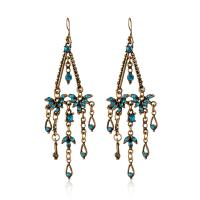 Fashion Fringe Earrings, Zinc Alloy, vintage & fashion jewelry & for woman & with rhinestone 