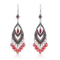 Fashion Fringe Earrings, Zinc Alloy, vintage & fashion jewelry & for woman & with rhinestone 