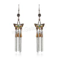 Fashion Fringe Earrings, Zinc Alloy, vintage & fashion jewelry & for woman & with rhinestone 