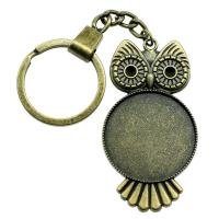 Zinc Alloy Pendant Cabochon Setting, Owl, antique bronze color plated, vintage & DIY, 30mm 