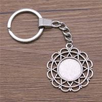 Zinc Alloy Pendant Cabochon Setting, Flower, plated, vintage & DIY 18mm 