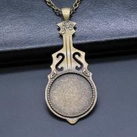 Zinc Alloy Pendant Cabochon Setting, antique bronze color plated, vintage & DIY 25mm 