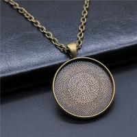 Zinc Alloy Pendant Cabochon Setting, Round, plated, vintage & DIY 30mm 