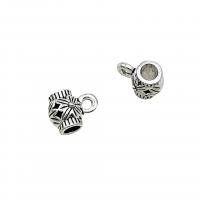 Zinc Alloy Bail Beads, barrel, antique silver color plated, vintage & DIY Approx 