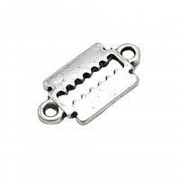 Zinc Alloy Charm Connector, Razor Blade, antique silver color plated, vintage & DIY & 1/1 loop Approx 