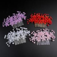 Decorative Hair Combs, Zinc Alloy, with Plastic Pearl, fashion jewelry & for woman 