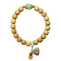 Wrist Mala, Sandalwood, Lotus Seedpod, folk style & Unisex, 8mm Approx 6.5 Inch 