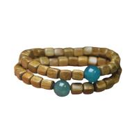 Wrist Mala, Green Sandalwood, folk style & Unisex, 6mm Approx 8 Inch 