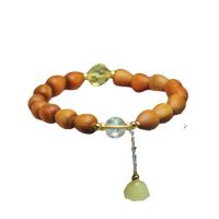 Wrist Mala, Thuja Sutchuenensis, Lotus Seedpod, folk style & Unisex Approx 7 Inch 