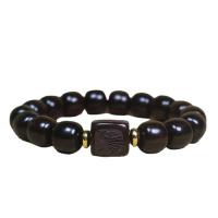 Wrist Mala, Black Sandalwood, folk style & Unisex Approx 8 Inch 