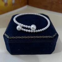 Bracelets de perles, perle d'eau douce cultivée, bijoux de mode & pour femme, blanc Environ 7.5 pouce, Vendu par PC