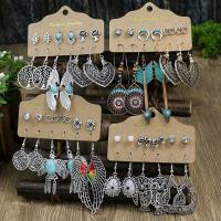 Fashion Zinc Alloy Jewelry Sets, plated, 6 pieces & fashion jewelry & for woman 