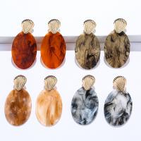 Acrylic Drop Earring, Plank, with Zinc Alloy, fashion jewelry & for woman 