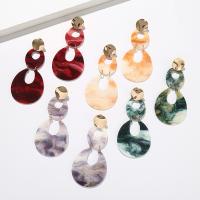 Acrylic Drop Earring, Plank, with Zinc Alloy, fashion jewelry & for woman 