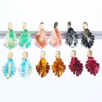 Acrylic Drop Earring, Plank, with Zinc Alloy, fashion jewelry & for woman 