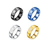 Edelstahl Fingerring, 304 Edelstahl, plattiert, Modeschmuck & unisex & verschiedene Größen vorhanden, keine, 8mm, verkauft von PC