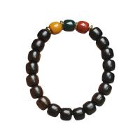 Wrist Mala, Black Sandalwood, with Resin, folk style & Unisex Approx 7 Inch 